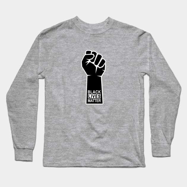 Black lives matter, fist fighting Long Sleeve T-Shirt by beakraus